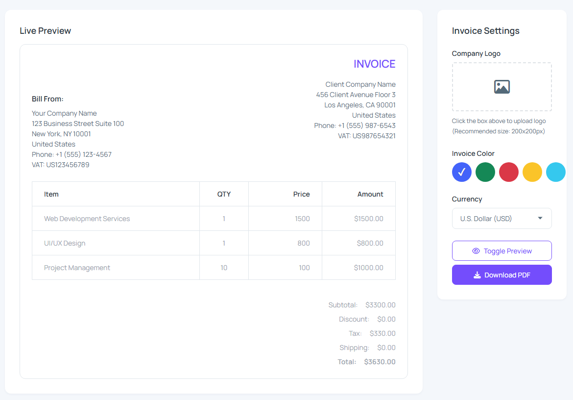 Free Invoice Generator